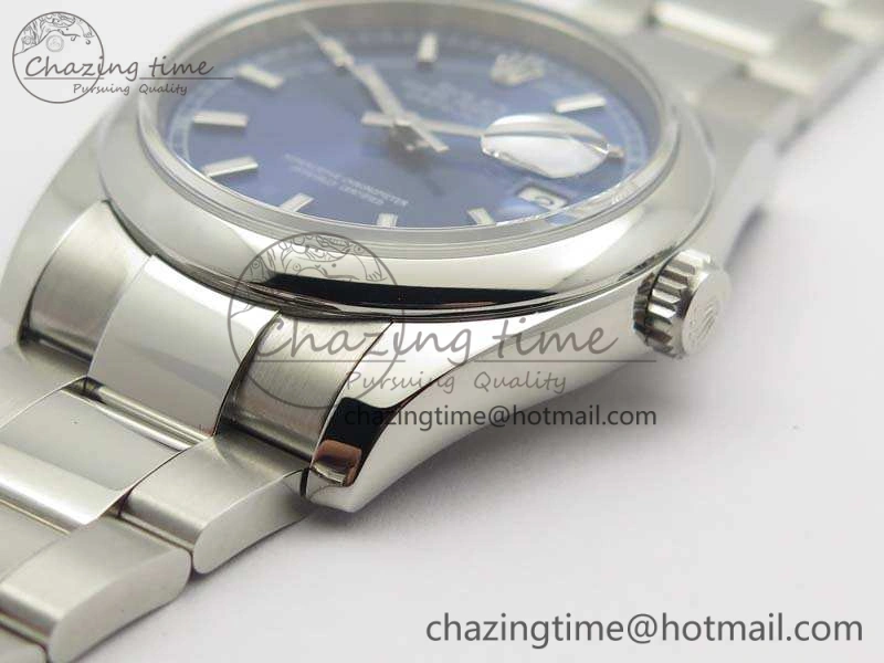 DateJust 36 SS 116200 Polished Bezel ARF 1:1 Best Edition Blue Dial On 904L SS Oyster Bracelet SA3135