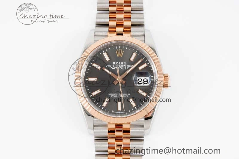 DateJust 36 SS 116231 VSF 1:1 Best Edition 904L Steel Gray Stick Dial on Jubilee Bracelet VS3235
