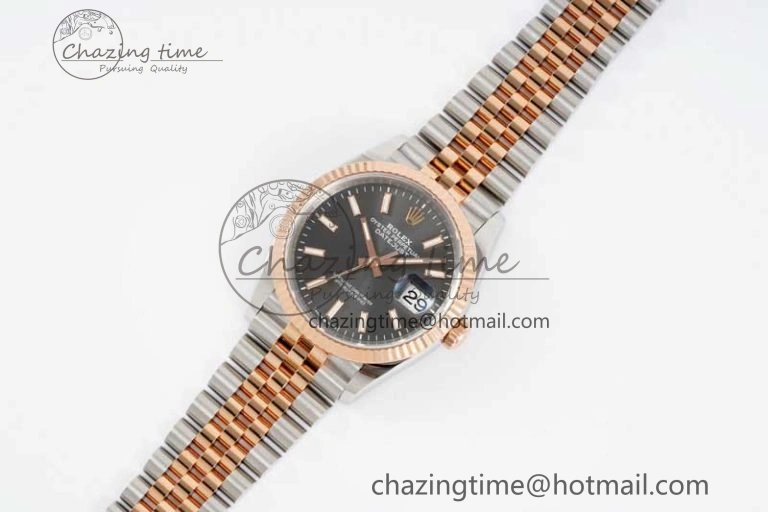 DateJust 36 SS 116231 VSF 1:1 Best Edition 904L Steel Gray Stick Dial on Jubilee Bracelet VS3235