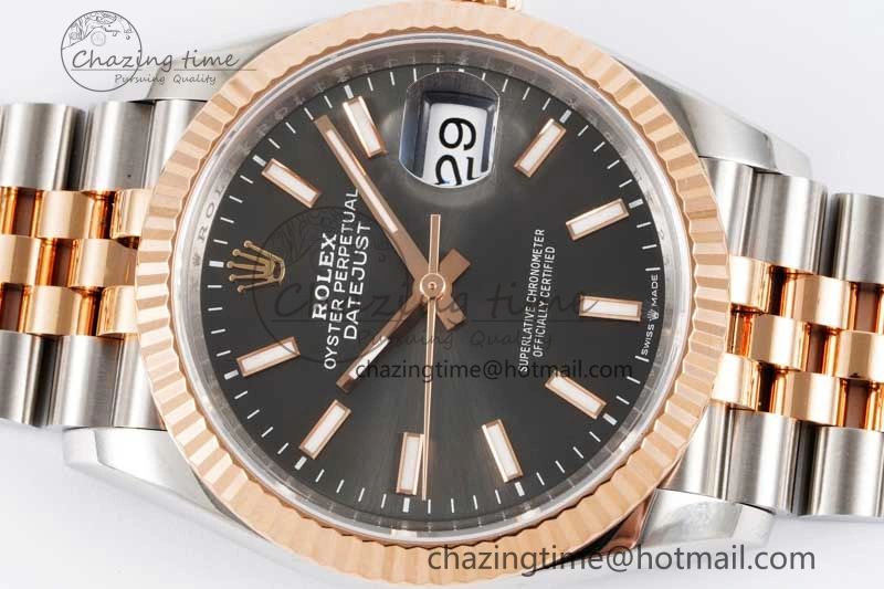 DateJust 36 SS 116231 VSF 1:1 Best Edition 904L Steel Gray Stick Dial on Jubilee Bracelet VS3235