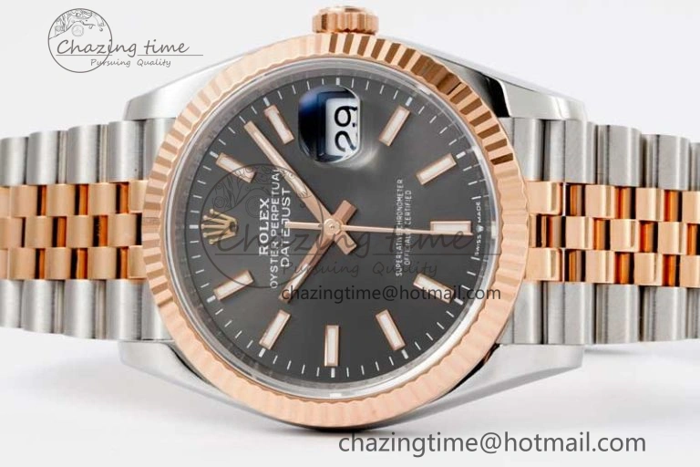DateJust 36 SS 116231 VSF 1:1 Best Edition 904L Steel Gray Stick Dial on Jubilee Bracelet VS3235