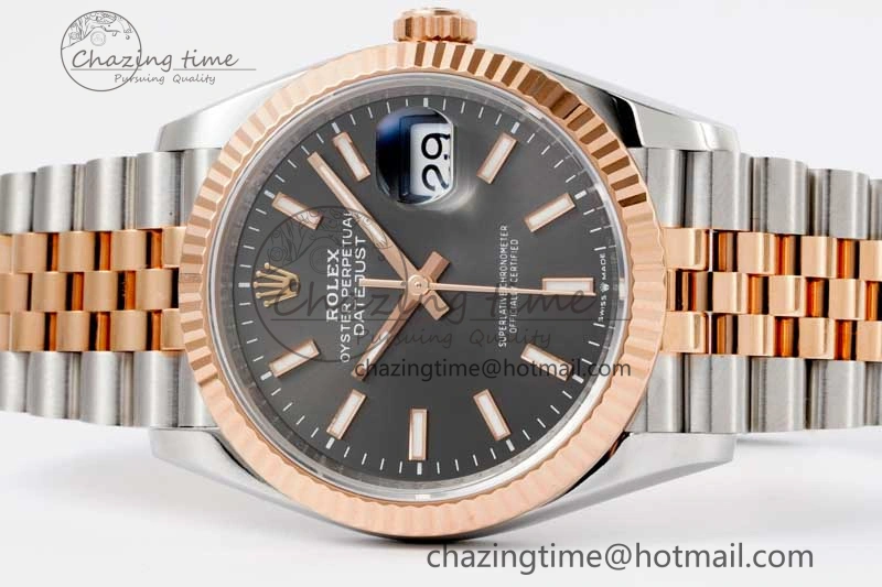 DateJust 36 SS 116231 VSF 1:1 Best Edition 904L Steel Gray Stick Dial on Jubilee Bracelet VS3235