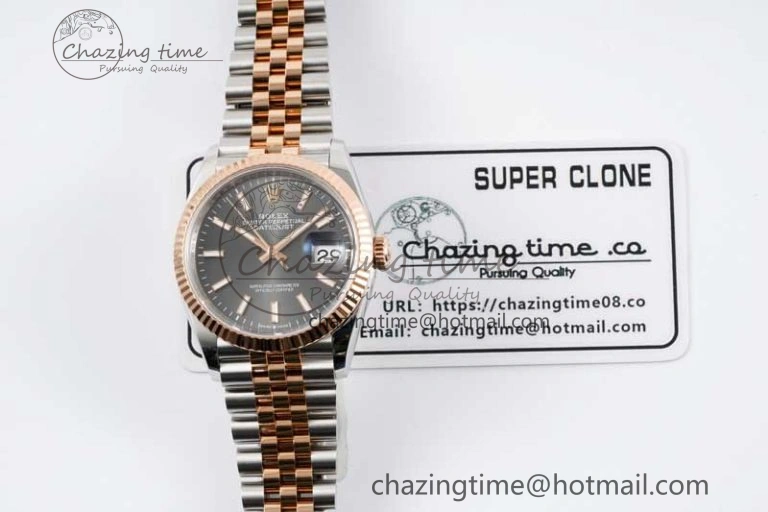 DateJust 36 SS 116231 VSF 1:1 Best Edition 904L Steel Gray Stick Dial on Jubilee Bracelet VS3235