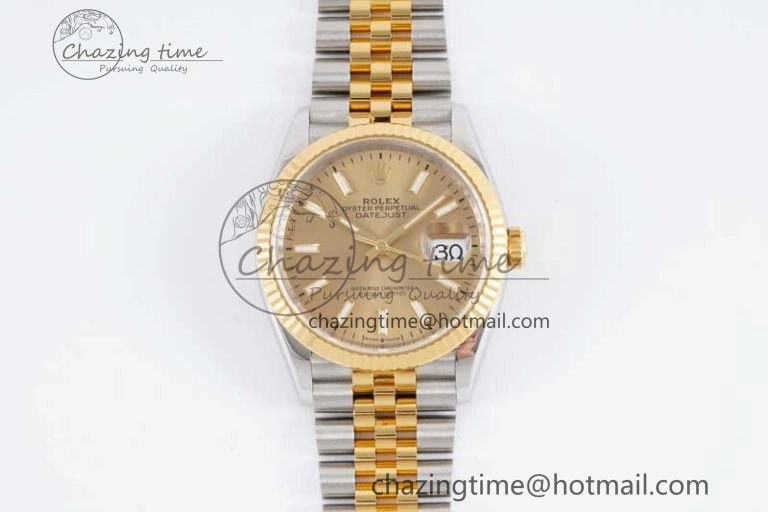 DateJust 36 SS 116233 VSF 1:1 Best Edition 904L Steel YG Stick Dial on Jubilee Bracelet VS3235