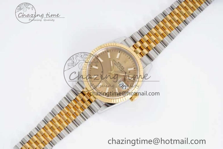 DateJust 36 SS 116233 VSF 1:1 Best Edition 904L Steel YG Stick Dial on Jubilee Bracelet VS3235