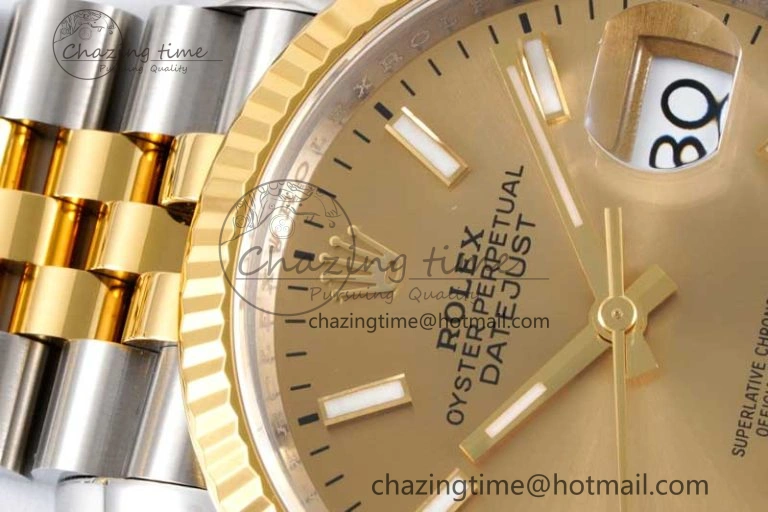 DateJust 36 SS 116233 VSF 1:1 Best Edition 904L Steel YG Stick Dial on Jubilee Bracelet VS3235