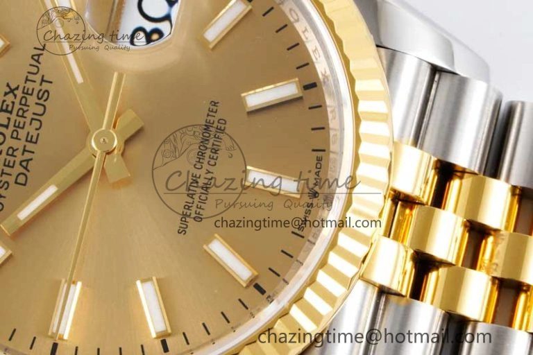 DateJust 36 SS 116233 VSF 1:1 Best Edition 904L Steel YG Stick Dial on Jubilee Bracelet VS3235