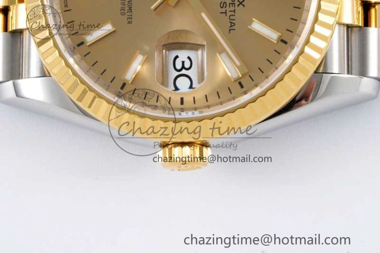 DateJust 36 SS 116233 VSF 1:1 Best Edition 904L Steel YG Stick Dial on Jubilee Bracelet VS3235