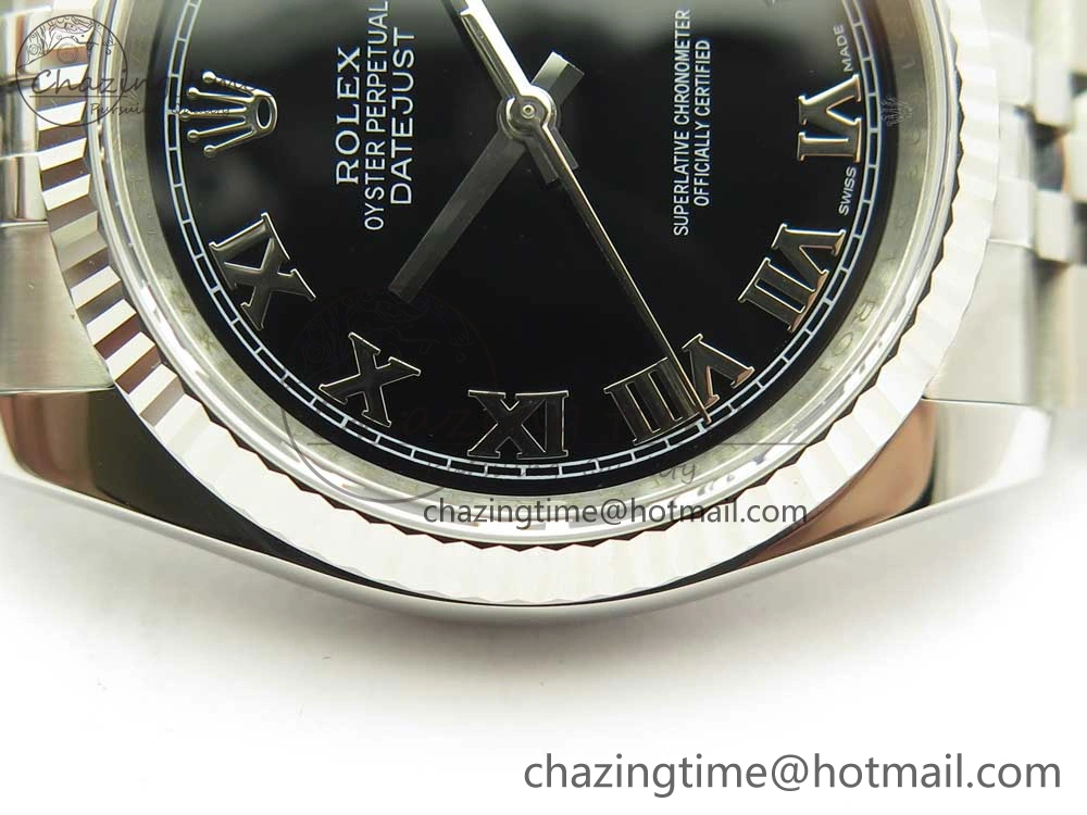 DateJust 36 SS 116234 ARF 1:1 Best Edition 904L Steel Black Dial Roman Markers on Jubilee Bracelet SH3135 V2
