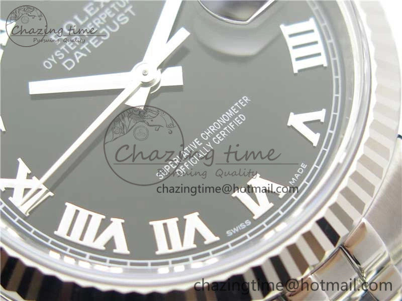 DateJust 36 SS 116234 ARF 1:1 Best Edition 904L Steel Black Dial Roman Markers on Jubilee Bracelet SH3135 V3