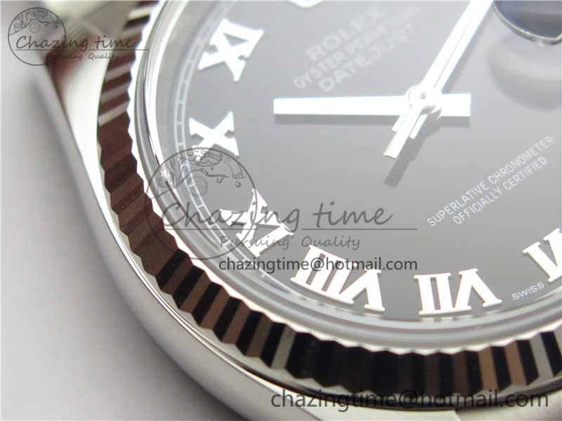DateJust 36 SS 116234 ARF 1:1 Best Edition 904L Steel Black Dial Roman Markers on Jubilee Bracelet SH3135 V3