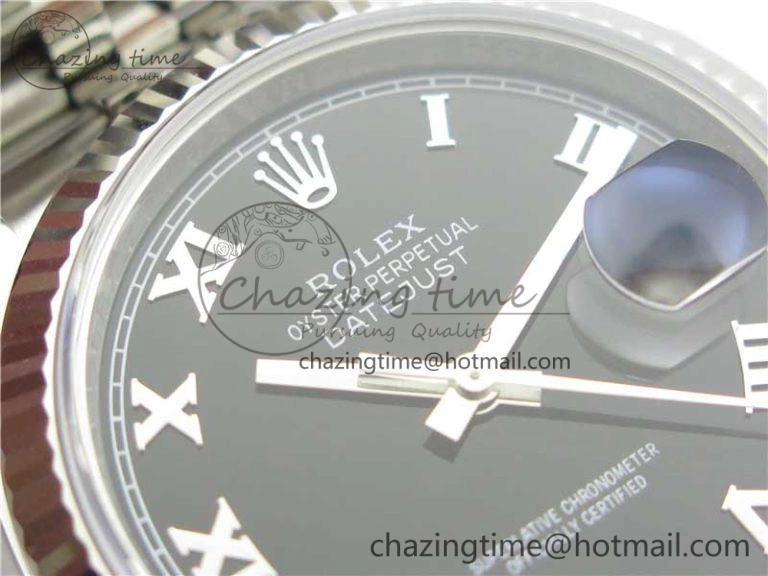 DateJust 36 SS 116234 ARF 1:1 Best Edition 904L Steel Black Dial Roman Markers on Jubilee Bracelet SH3135 V3