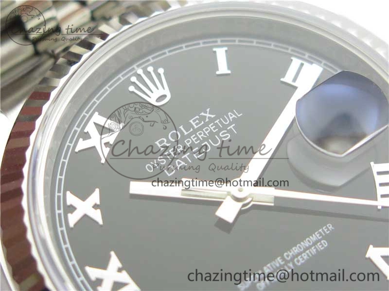 DateJust 36 SS 116234 ARF 1:1 Best Edition 904L Steel Black Dial Roman Markers on Jubilee Bracelet SH3135 V3
