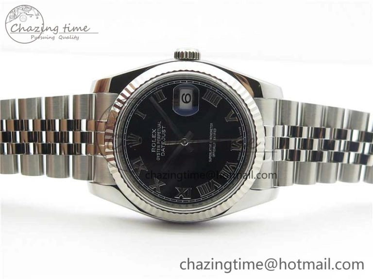 DateJust 36 SS 116234 ARF 1:1 Best Edition 904L Steel Black Dial Roman Markers on Jubilee Bracelet SH3135 V3
