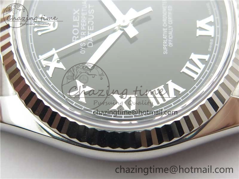 DateJust 36 SS 116234 ARF 1:1 Best Edition 904L Steel Black Dial Roman Markers on Jubilee Bracelet SH3135 V3