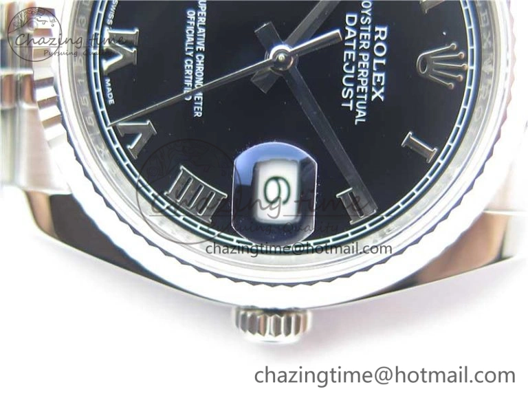 DateJust 36 SS 116234 ARF 1:1 Best Edition 904L Steel Black Dial Roman Markers on Jubilee Bracelet SH3135 V3