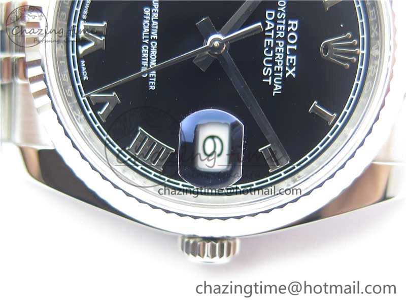 DateJust 36 SS 116234 ARF 1:1 Best Edition 904L Steel Black Dial Roman Markers on Jubilee Bracelet SH3135 V3