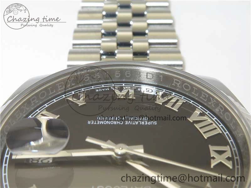 DateJust 36 SS 116234 ARF 1:1 Best Edition 904L Steel Black Dial Roman Markers on Jubilee Bracelet SH3135 V3