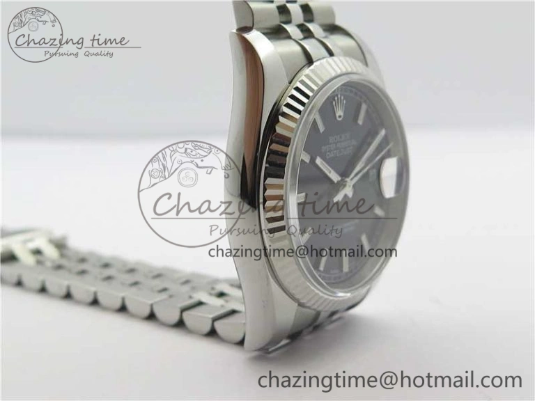 DateJust 36 SS 116234 ARF 1:1 Best Edition 904L Steel Black Dial on Jubilee Bracelet SH3135 V3