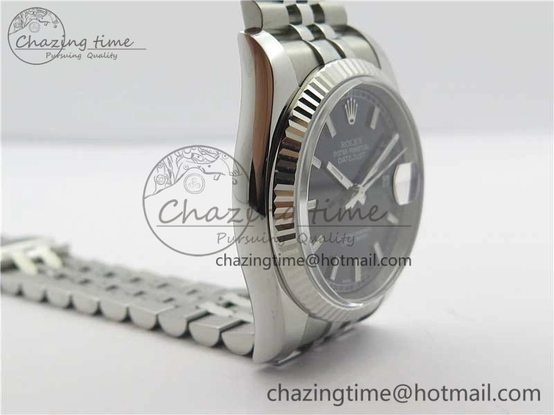 DateJust 36 SS 116234 ARF 1:1 Best Edition 904L Steel Black Dial on Jubilee Bracelet SH3135 V3