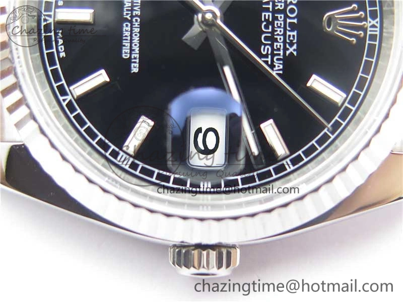 DateJust 36 SS 116234 ARF 1:1 Best Edition 904L Steel Black Dial on Jubilee Bracelet SH3135 V3