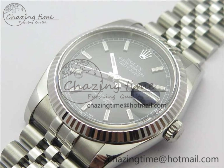 DateJust 36 SS 116234 ARF 1:1 Best Edition 904L Steel Black Dial on Jubilee Bracelet SH3135 V3