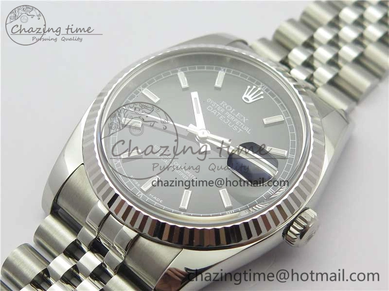 DateJust 36 SS 116234 ARF 1:1 Best Edition 904L Steel Black Dial on Jubilee Bracelet SH3135 V3