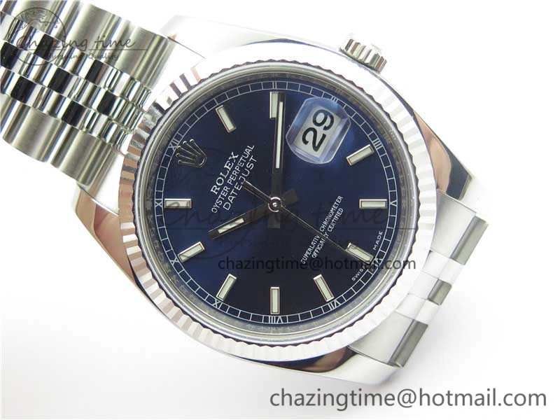 DateJust 36 SS 116234 ARF 1:1 Best Edition 904L Steel Blue Dial on Jubilee Bracelet SH3135 V3