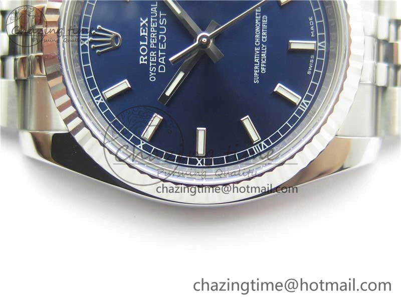 DateJust 36 SS 116234 ARF 1:1 Best Edition 904L Steel Blue Dial on Jubilee Bracelet SH3135 V3