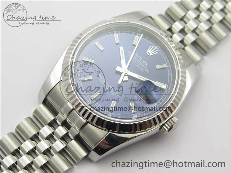 DateJust 36 SS 116234 ARF 1:1 Best Edition 904L Steel Blue Dial on Jubilee Bracelet SH3135 V3
