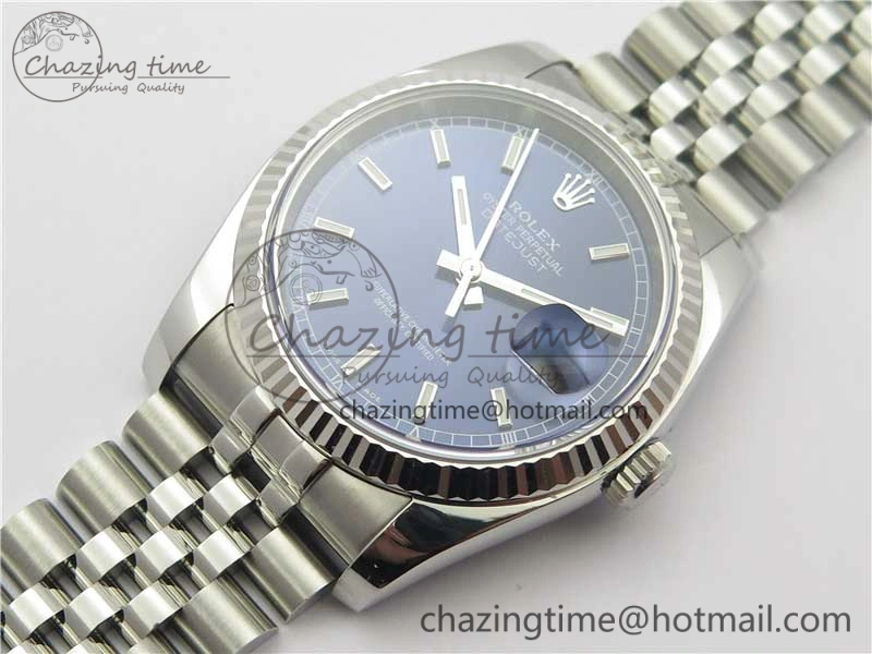 DateJust 36 SS 116234 ARF 1:1 Best Edition 904L Steel Blue Dial on Jubilee Bracelet SH3135 V3