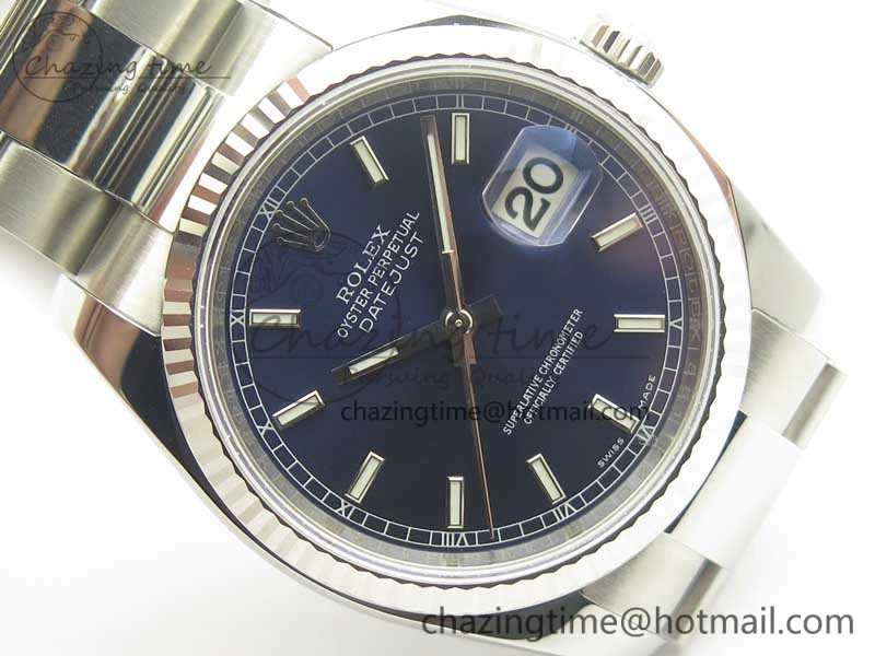 DateJust 36 SS 116234 ARF 1:1 Best Edition 904L Steel Blue Dial on Oyster Bracelet SH3135 V2