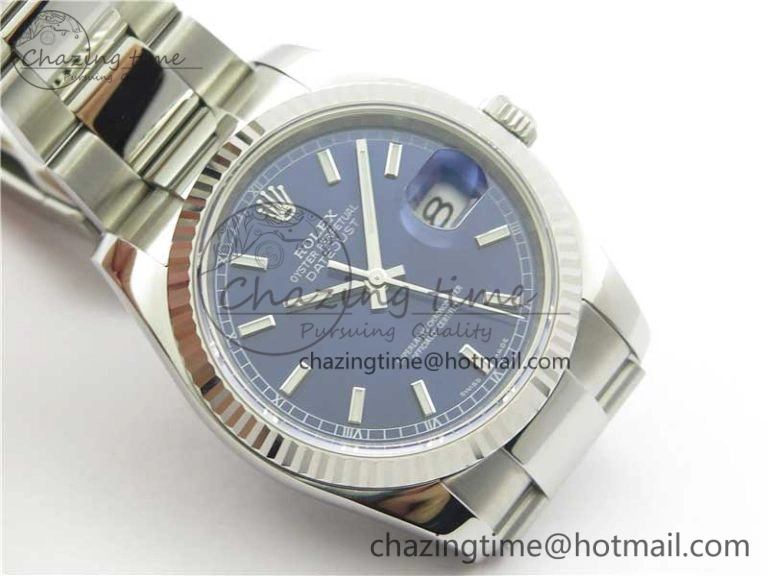 DateJust 36 SS 116234 ARF 1:1 Best Edition 904L Steel Blue Dial on Oyster Bracelet SH3135 V3