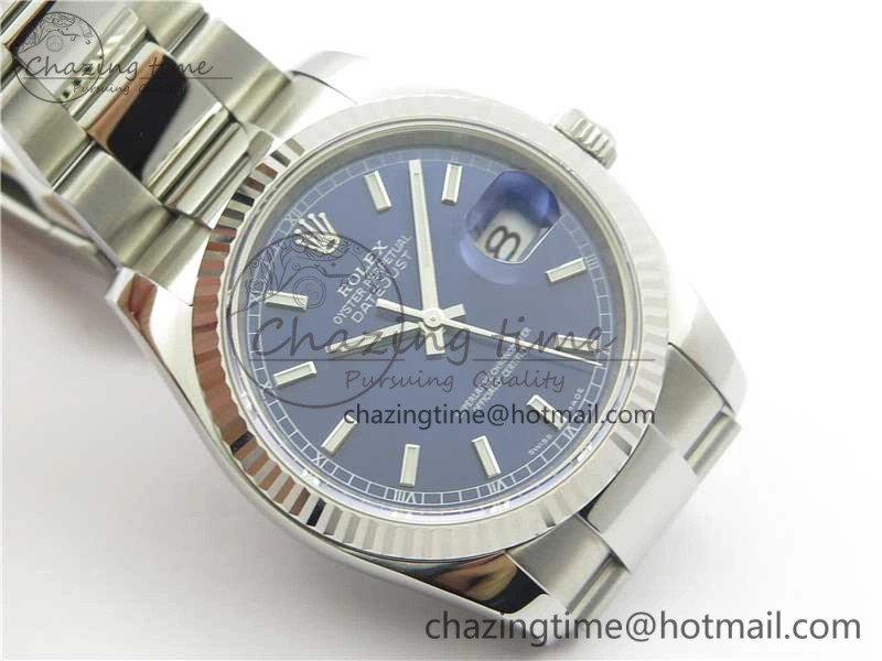 DateJust 36 SS 116234 ARF 1:1 Best Edition 904L Steel Blue Dial on Oyster Bracelet SH3135 V3