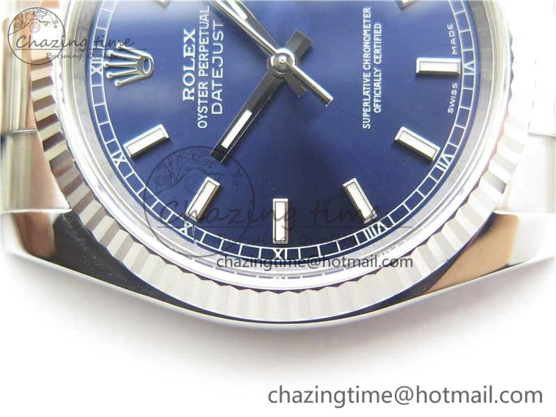 DateJust 36 SS 116234 ARF 1:1 Best Edition 904L Steel Blue Dial on Oyster Bracelet SH3135 V3