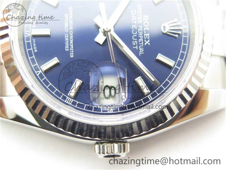 DateJust 36 SS 116234 ARF 1:1 Best Edition 904L Steel Blue Dial on Oyster Bracelet SH3135 V3