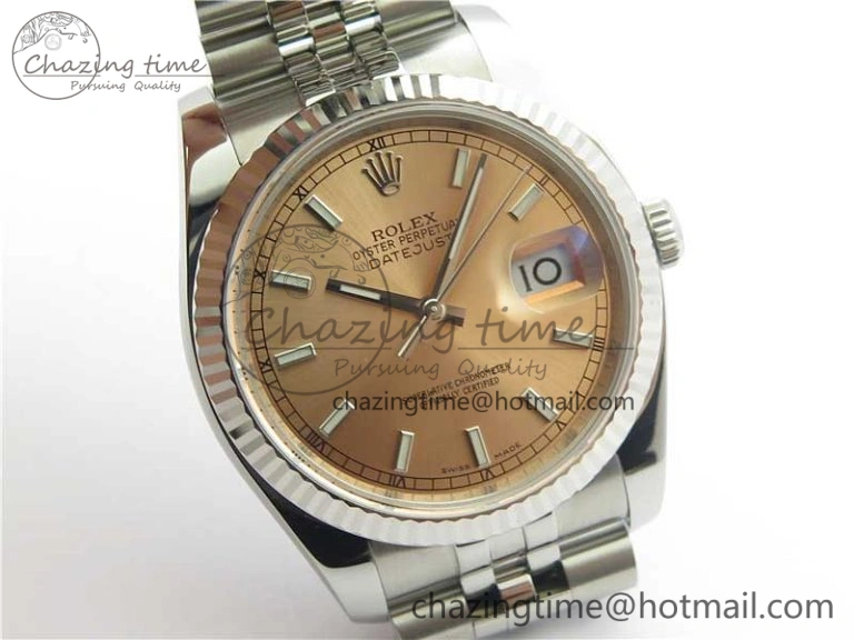 DateJust 36 SS 116234 ARF 1:1 Best Edition 904L Steel Pink Dial on Jubilee Bracelet SH3135 V3