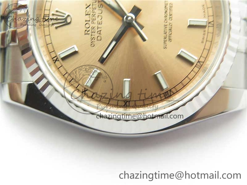 DateJust 36 SS 116234 ARF 1:1 Best Edition 904L Steel Pink Dial on Jubilee Bracelet SH3135 V3