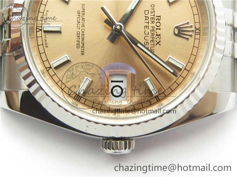 DateJust 36 SS 116234 ARF 1:1 Best Edition 904L Steel Pink Dial on Jubilee Bracelet SH3135 V3