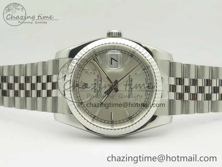 DateJust 36 SS 116234 ARF 1:1 Best Edition 904L Steel Silver Dial on Jubilee Bracelet SH3135 V2
