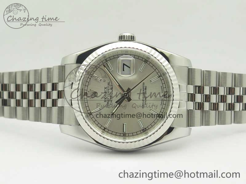 DateJust 36 SS 116234 ARF 1:1 Best Edition 904L Steel Silver Dial on Jubilee Bracelet SH3135 V2