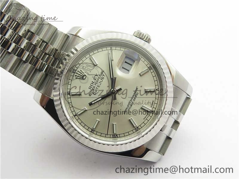 DateJust 36 SS 116234 ARF 1:1 Best Edition 904L Steel Silver Dial on Jubilee Bracelet SH3135 V3