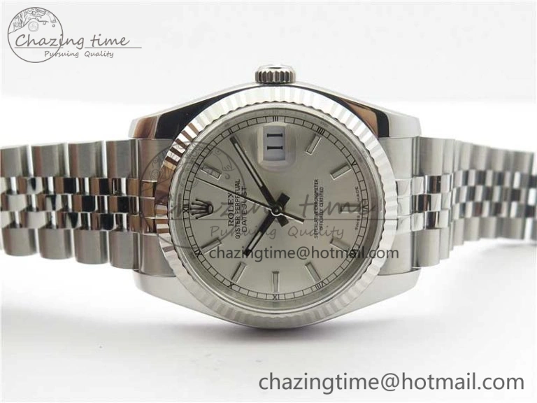 DateJust 36 SS 116234 ARF 1:1 Best Edition 904L Steel Silver Dial on Jubilee Bracelet SH3135 V3