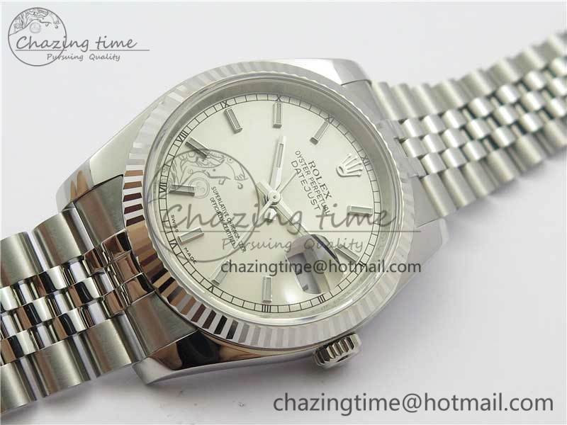 DateJust 36 SS 116234 ARF 1:1 Best Edition 904L Steel Silver Dial on Jubilee Bracelet SH3135 V3