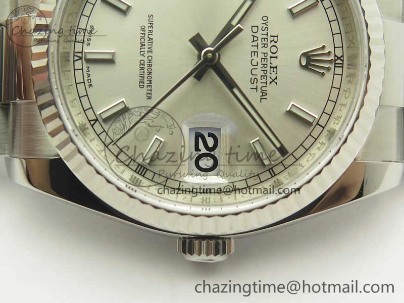 DateJust 36 SS 116234 ARF 1:1 Best Edition 904L Steel Silver Dial on Oyster Bracelet SH3135 V2