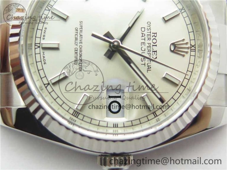 DateJust 36 SS 116234 ARF 1:1 Best Edition 904L Steel Silver Dial on Oyster Bracelet SH3135 V3