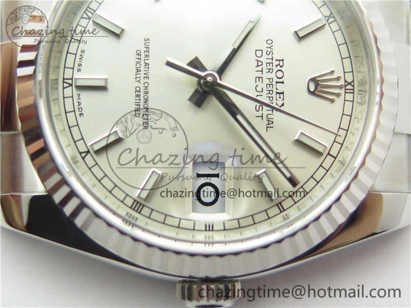 DateJust 36 SS 116234 ARF 1:1 Best Edition 904L Steel Silver Dial on Oyster Bracelet SH3135 V3