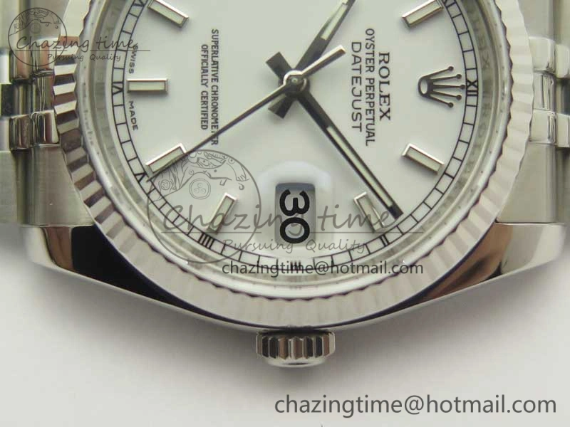 DateJust 36 SS 116234 ARF 1:1 Best Edition 904L Steel White Dial on Jubilee Bracelet SH3135 V2