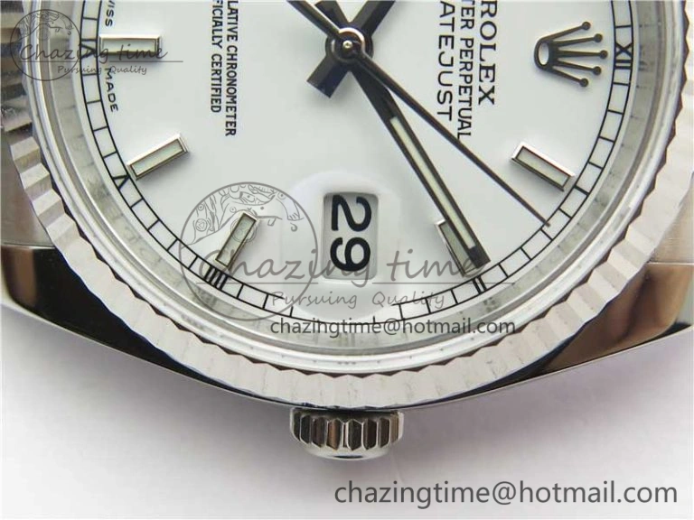 DateJust 36 SS 116234 ARF 1:1 Best Edition 904L Steel White Dial on Jubilee Bracelet SH3135 V3