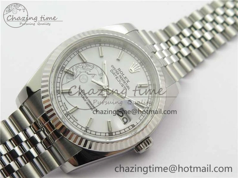 DateJust 36 SS 116234 ARF 1:1 Best Edition 904L Steel White Dial on Jubilee Bracelet SH3135 V3